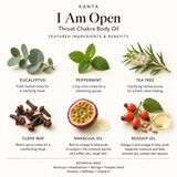 I Am Open Throat Chakra Body Oil featured essential oils and botanical carrier oils